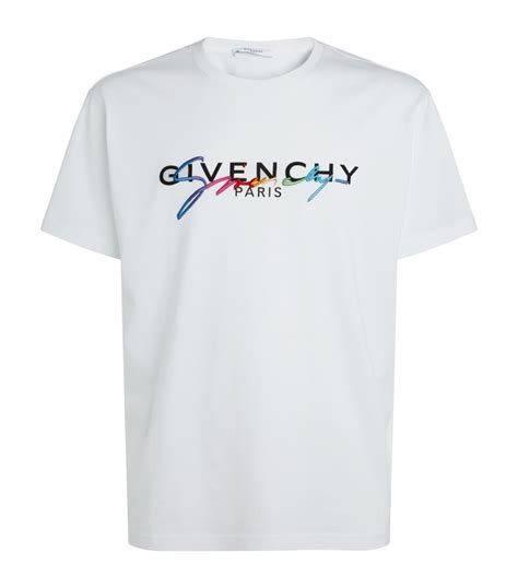 givenchy white t-shirt|Givenchy signature t shirt.